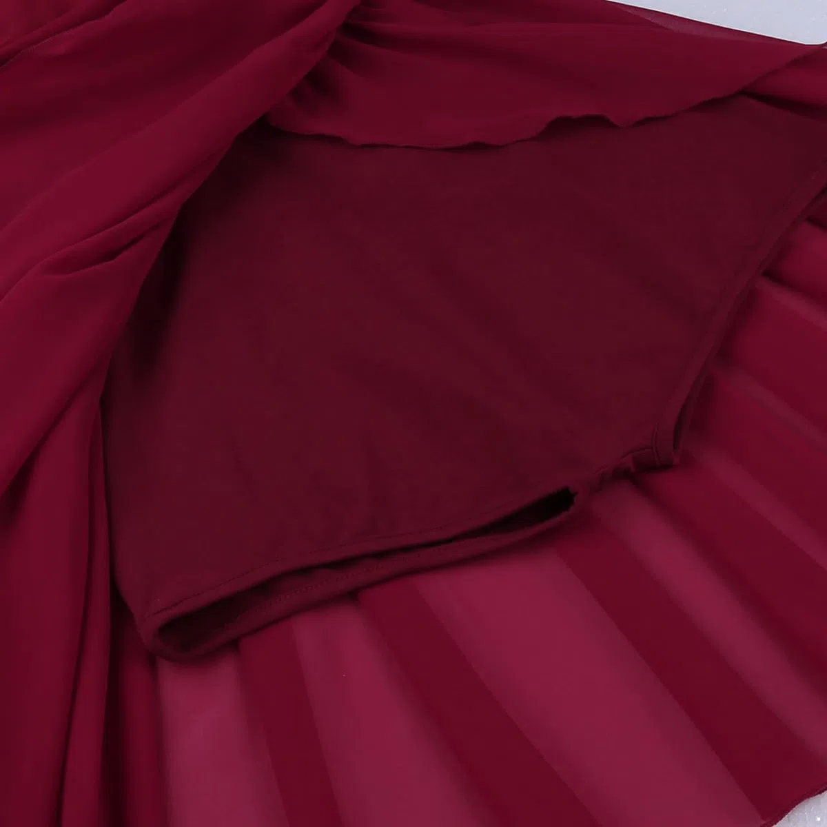 Jugaoge Damen Tanzkleid mit Plissee Ärmellos Ballettkleid Lyrisches Kleid Unregelmäßig Tutu Rock Slip Latein Tango Samba Salsa Bekleidung