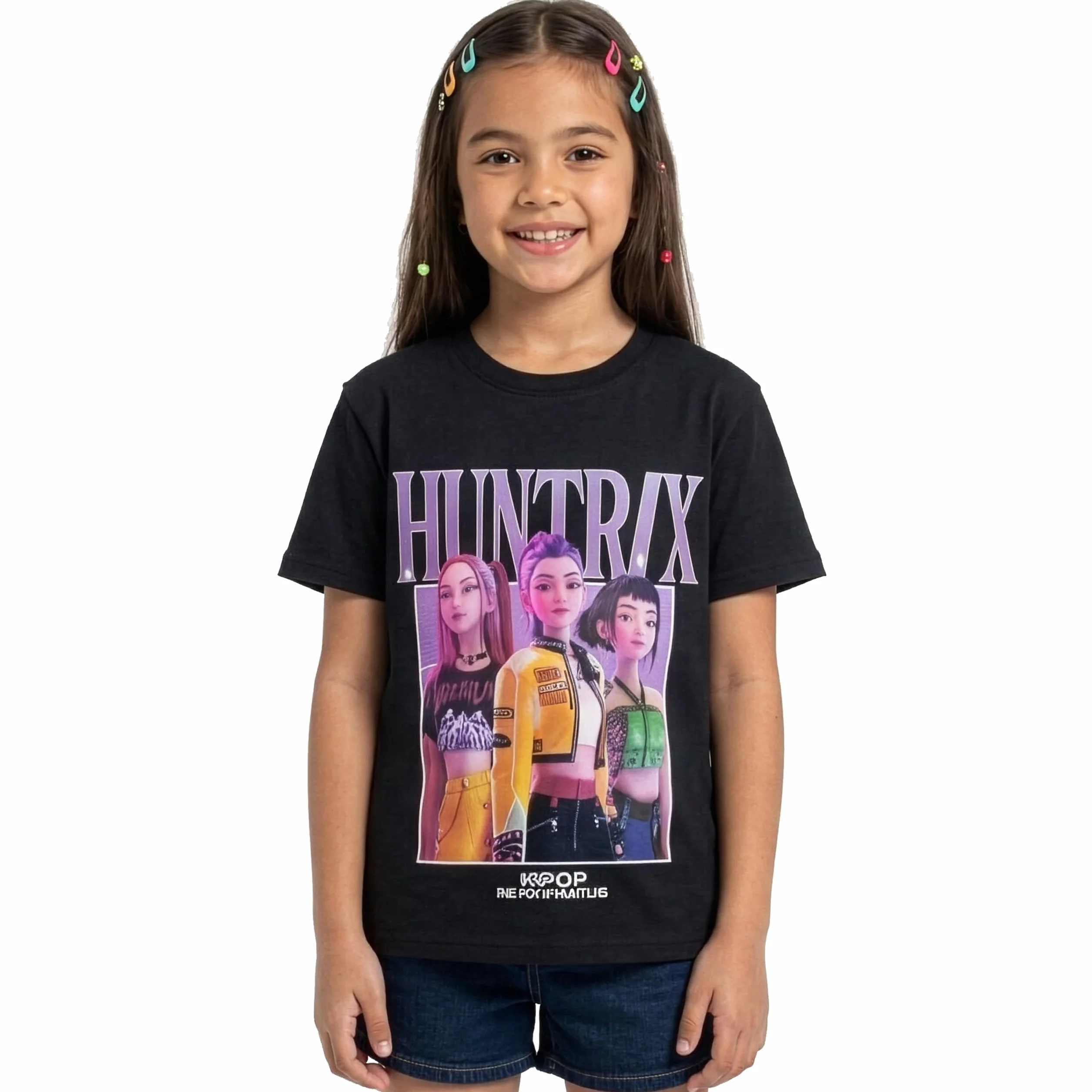 KPop Demon Hunters T Shirt Mädchen, Huntrix T Shirt Mädchen, Kurzarm Kinder Top