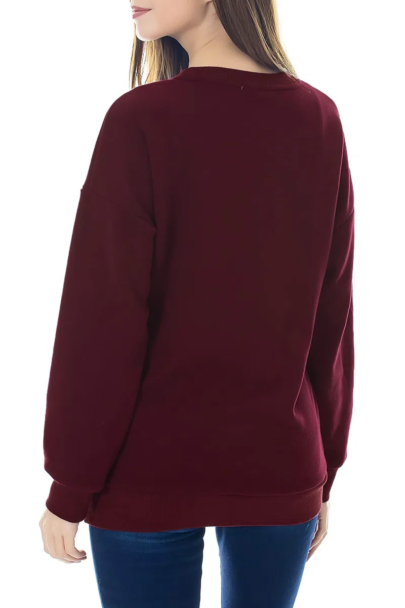 Smallshow Pflege Sweatshirt Langarm T-Shirt Bluse Stillen Pullover Tops Stillshirt Wine L