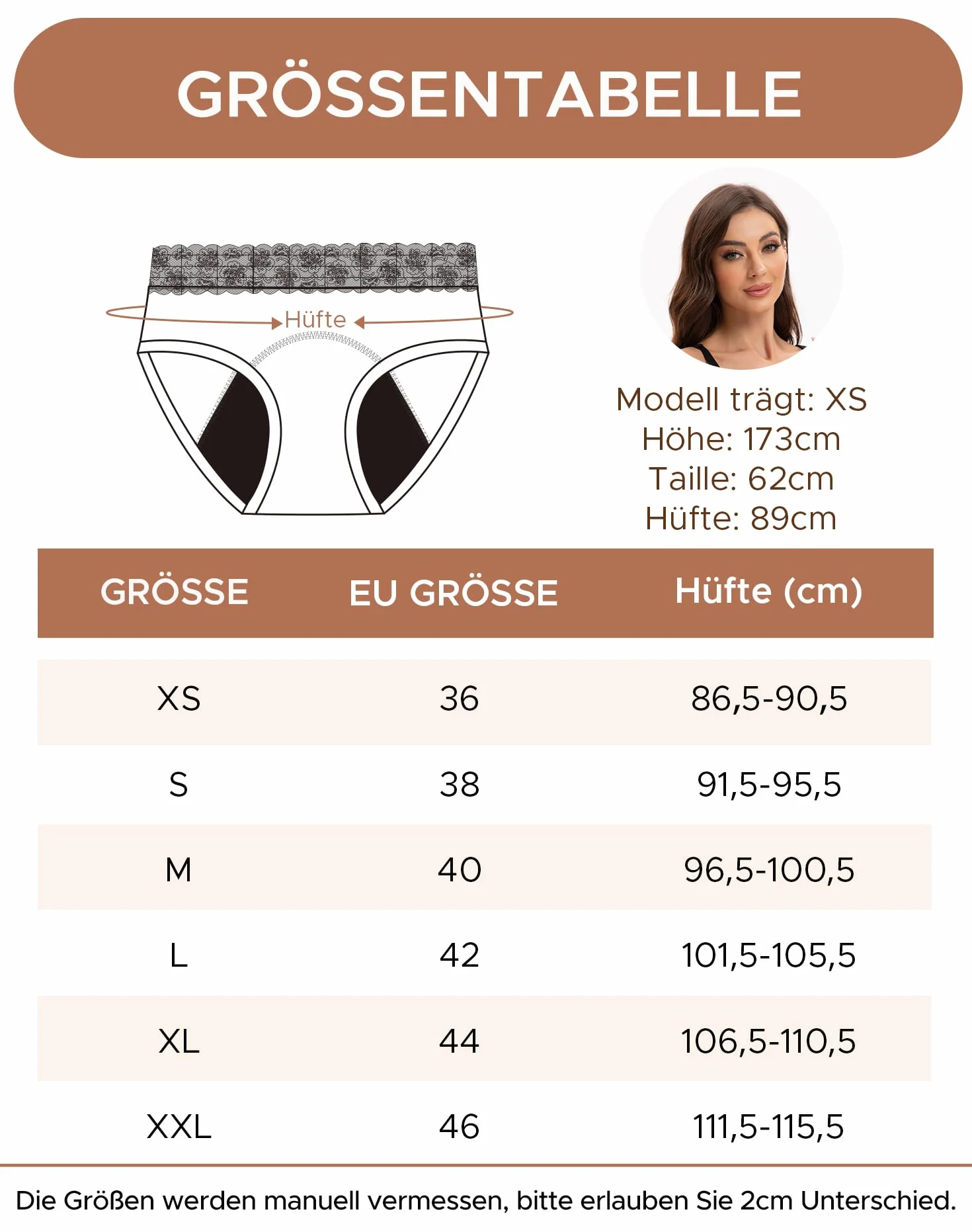 INNERSY Periodenunterschwäsche Leichte/Mittlere Blutung Menstruation Periodenslip Spitze 3er Pack