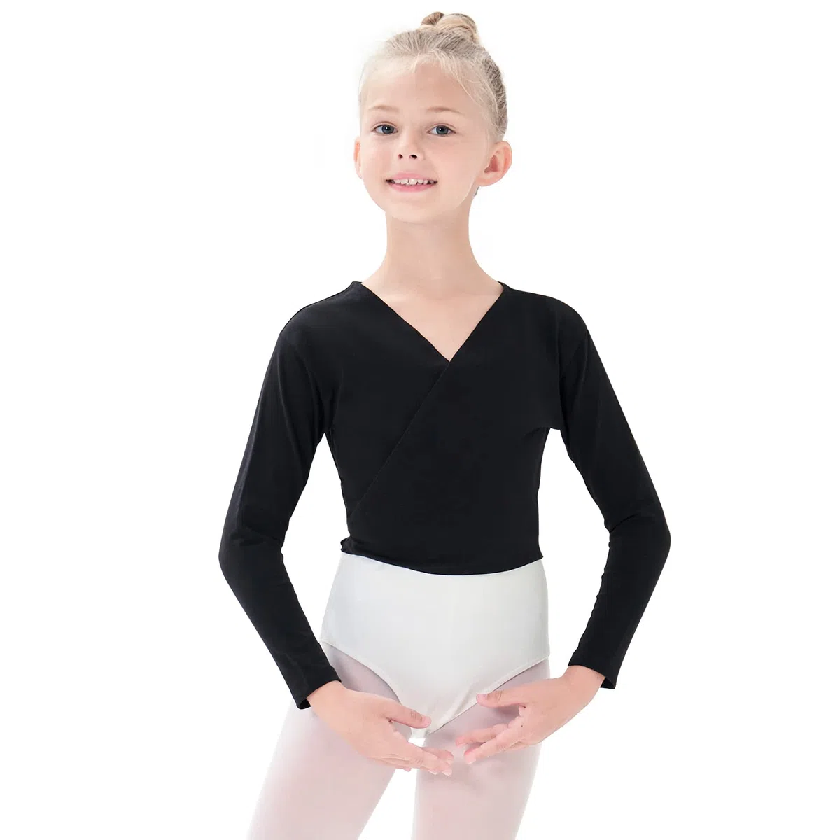 Ballett Wickeljacke Mädchen kinder Baumwoll Tanz Ballettjacke Langarm für Damen