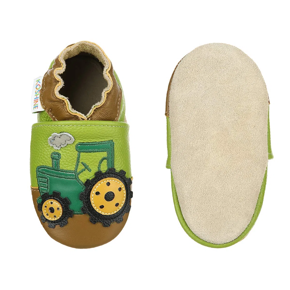 Weiches Leder Krabbelschuhe Baby Schuhe Kinder Lauflernschuhe Hausschuhe 0-3 Jahre (Grau, 18)