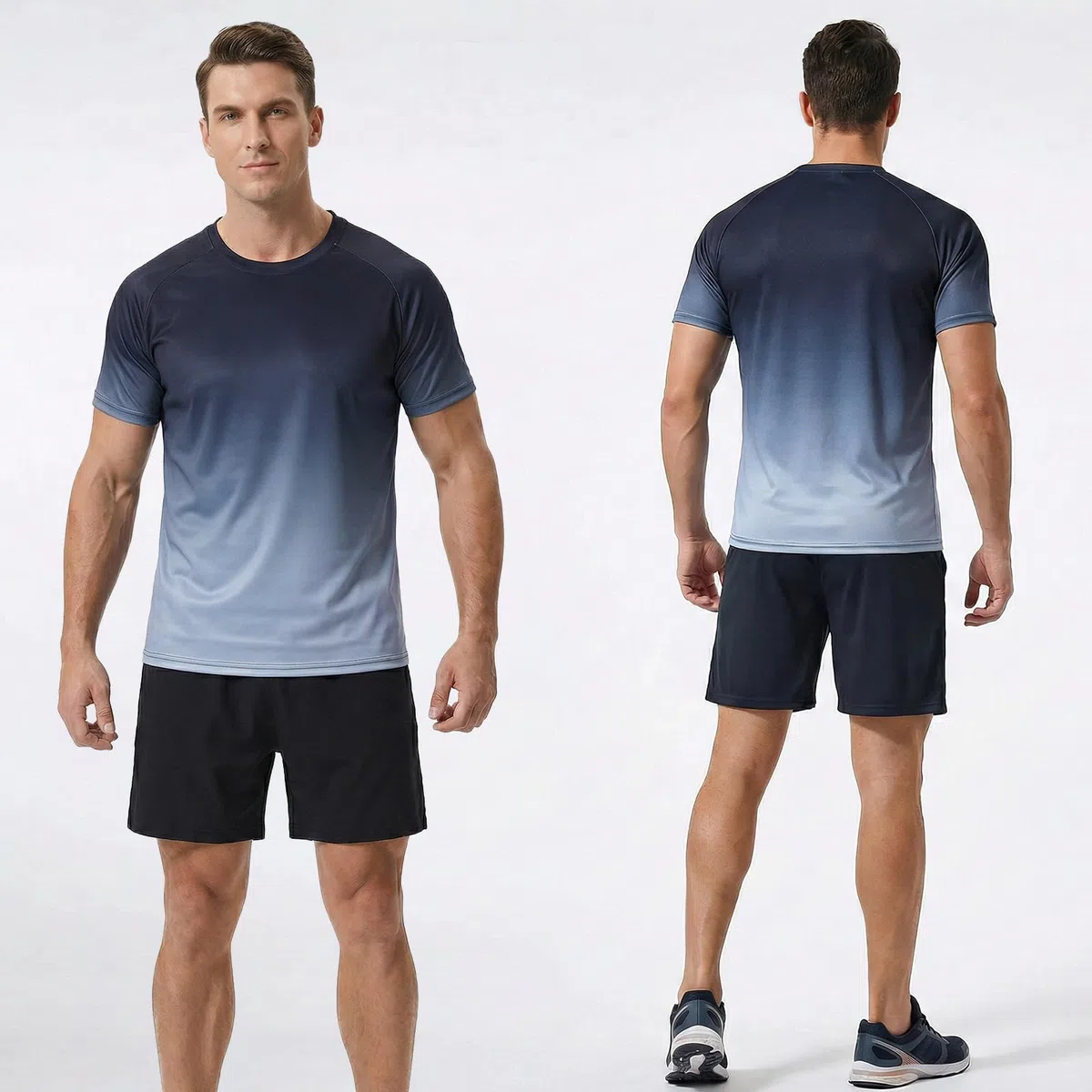 Cimic 3er Pack Rashguard UV Shirt Herren, UPF 50+ UV Schutz Schwimm Tshirt Schnelltrocknend Atmungsaktiv Sonnenschutz für Outdoor Surfen Running Top