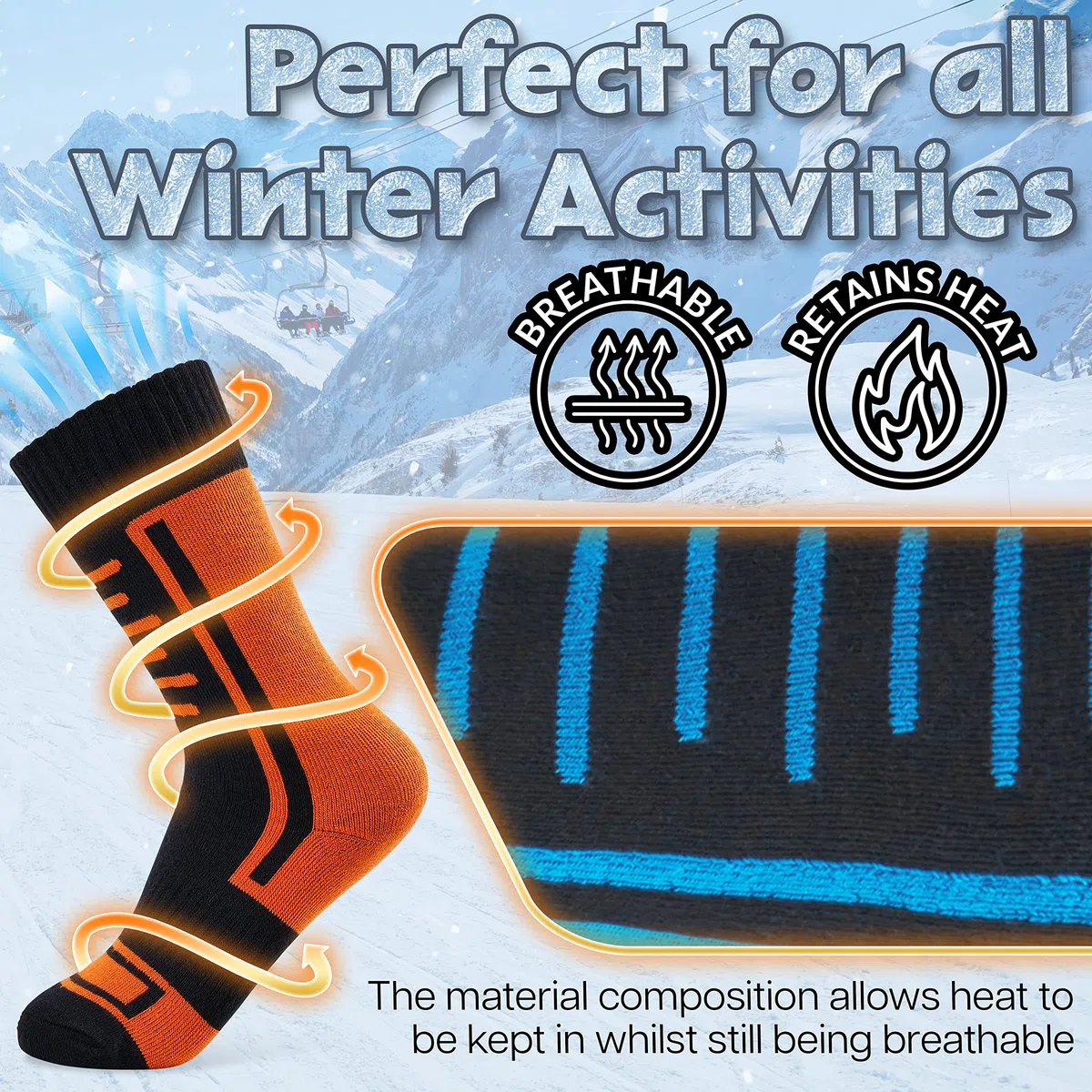 CityComfort Skisocken Set Kinder Wintersocken Snowboard Warme Thermo Funktionssocken Wintersport 5er oder 2er Pack 3-9 Jahren
