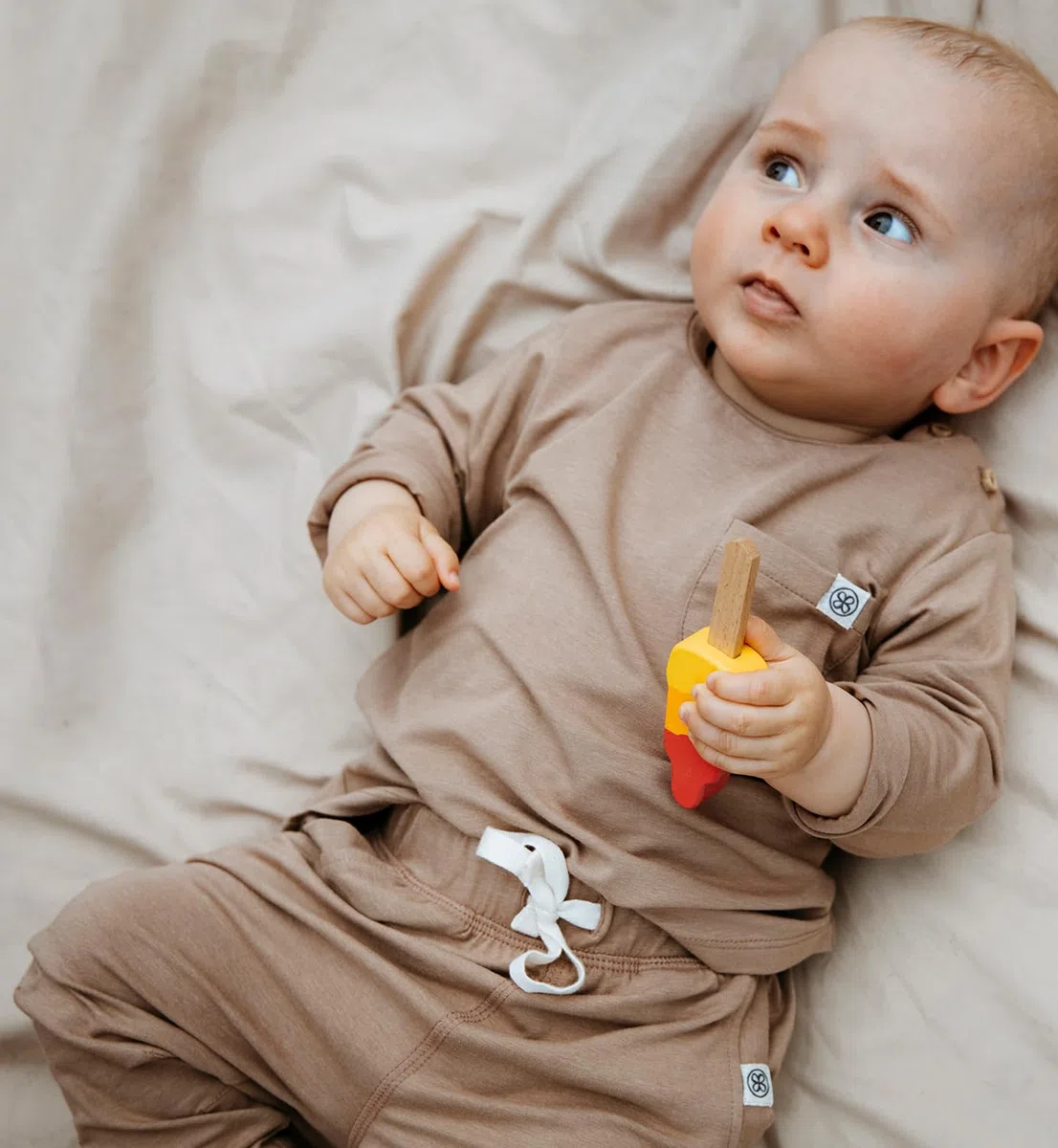 Cloby Langarm-Shirt T-Shirt Long Sleeve mit UV-Schutz (UPF 50+) Baby (Gr. 6-12 Monate) - Peanut Brown braun