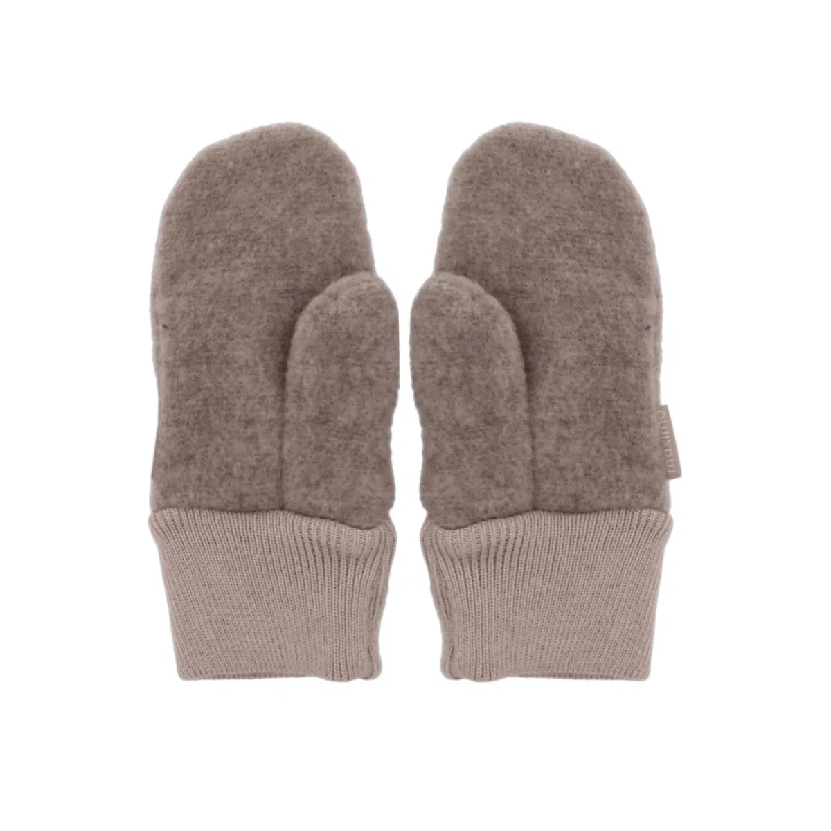 maximo GOTS MINI-Fausthandschuhe Daumen, Wollfleece, Strickbund Wollfleece