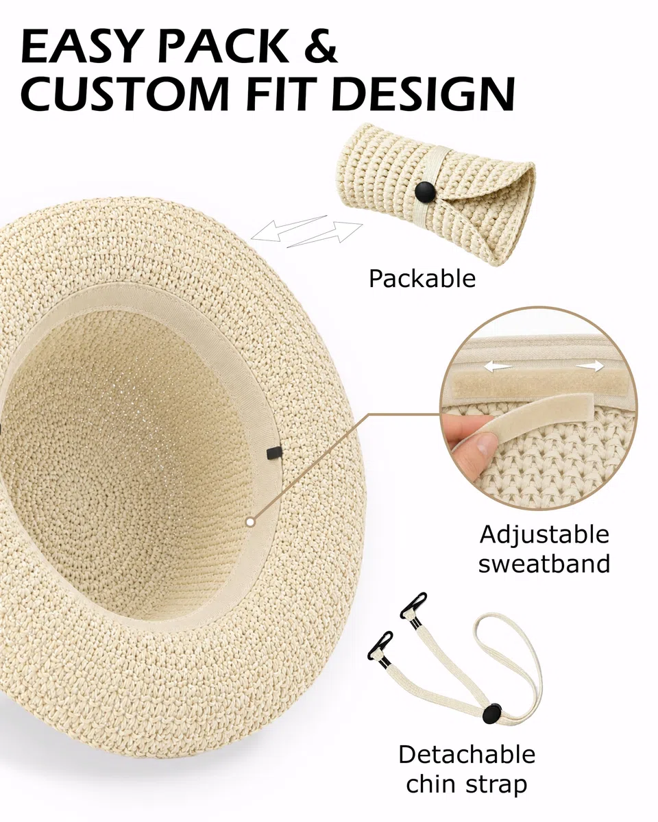 Zylioo L/XL Strohhut Fischerhüte Großen Kopf Anglerhut 60cm Sonnenhut Sommerhut Strandut Für Urlaub Alltag