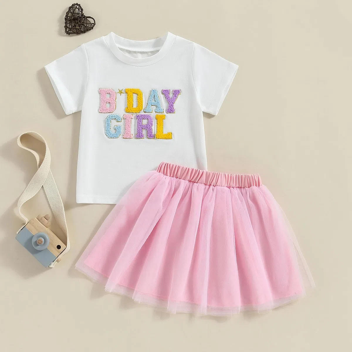 Baby Mädchen Geburtstag Outfit Kurzarm Brief Stickerei T-Shirt Mit Regenbogen Tüll Rock Baby Mädchen Geburtstag Prinzessin Tüllrock Set Geburtstag Spitzen Tutu Rock Outfit