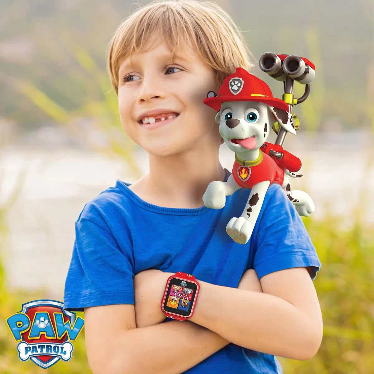 Accutime PAW4275 Kinder Smartwatch Paw Patrol, Kinderuhr mit Selfie Kamera, Foto & Video, Stoppuhr, 6 Spiele, 3 Hintergründe, 10 Zifferblätter, Diktiergerät, Fitness Tracker Uhr, Wecker, Rot