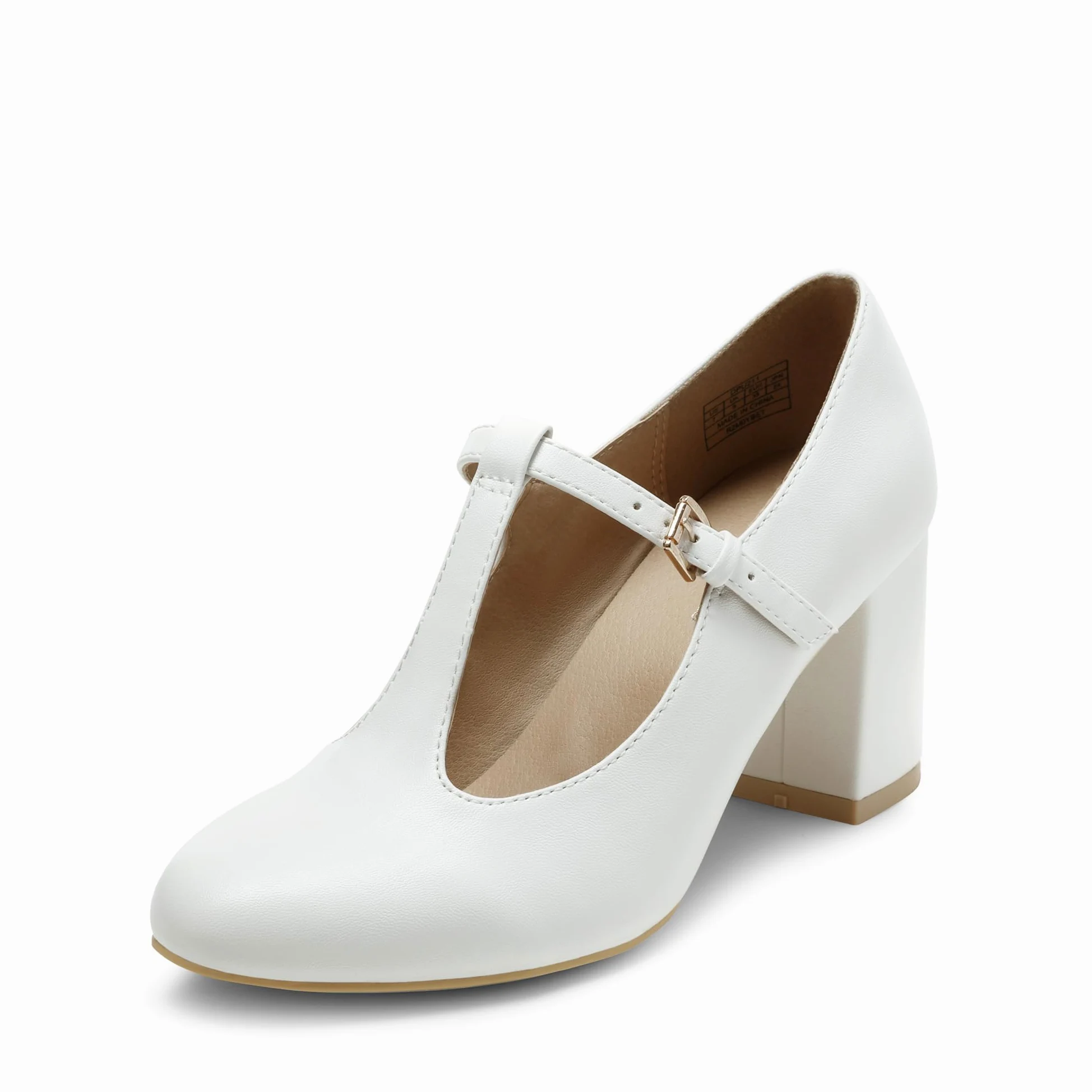 DREAM PAIRS Mary Jane Pumps mit T-Riemen, Hochzeitsschuhe für Damen