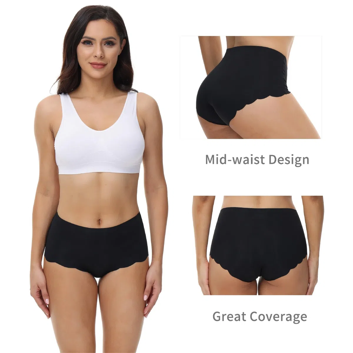 Damen Unterhose Nahtlos Unterwäsche Damen Hipster Slip Damen Hochwertige Modal Unterwäsche Leicht Und Antibakteriell Mittel Taille Seamless Schlüpfer Damen Slips Mehrpack