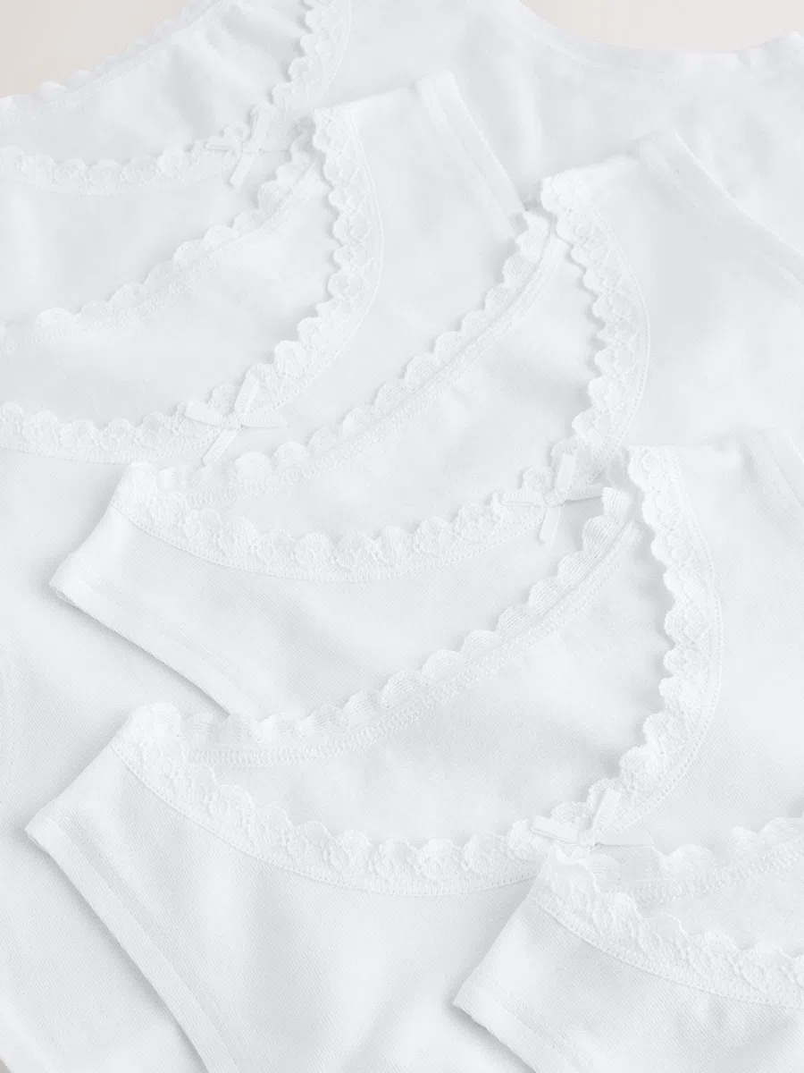 NEXT Mädchen Trägertops mit Spitze, 5er-Pack