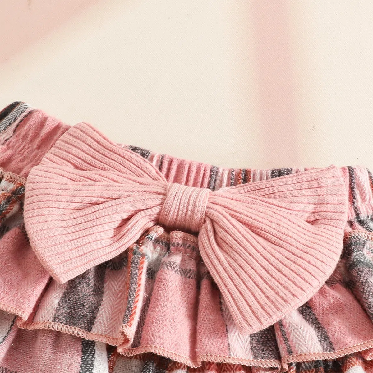 Neugeborene Baby Mädchen Sommer Outfit Rüschen Kurzarm Top+ Bowknot Bloomers Tutu Rock Shorts+ Stirnband+ Socken Cute Kleidungsset