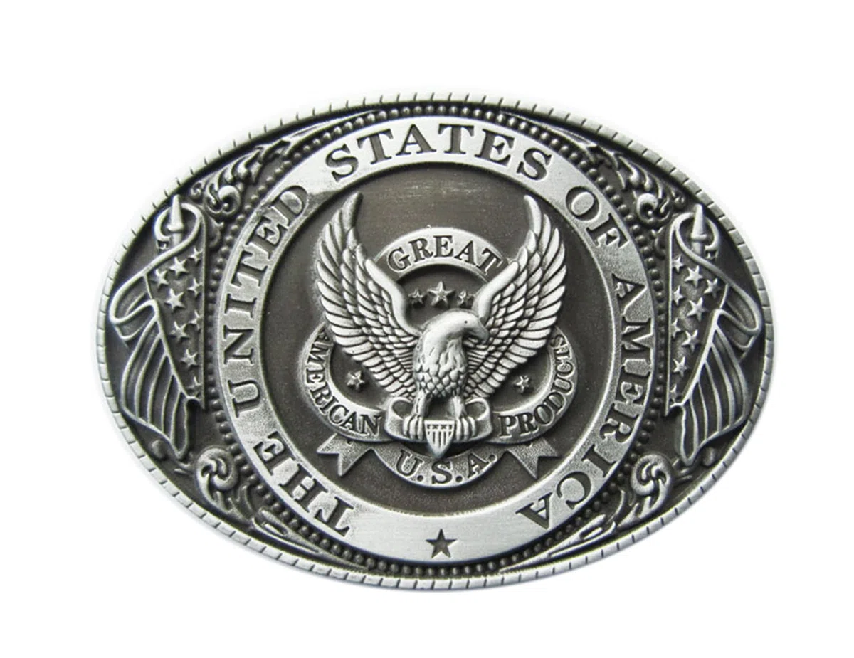 Gürtelschnalle U.S.A. Amerika USA 3D Optik für Wechselgürtel Gürtel Schnalle Buckle Modell 62
