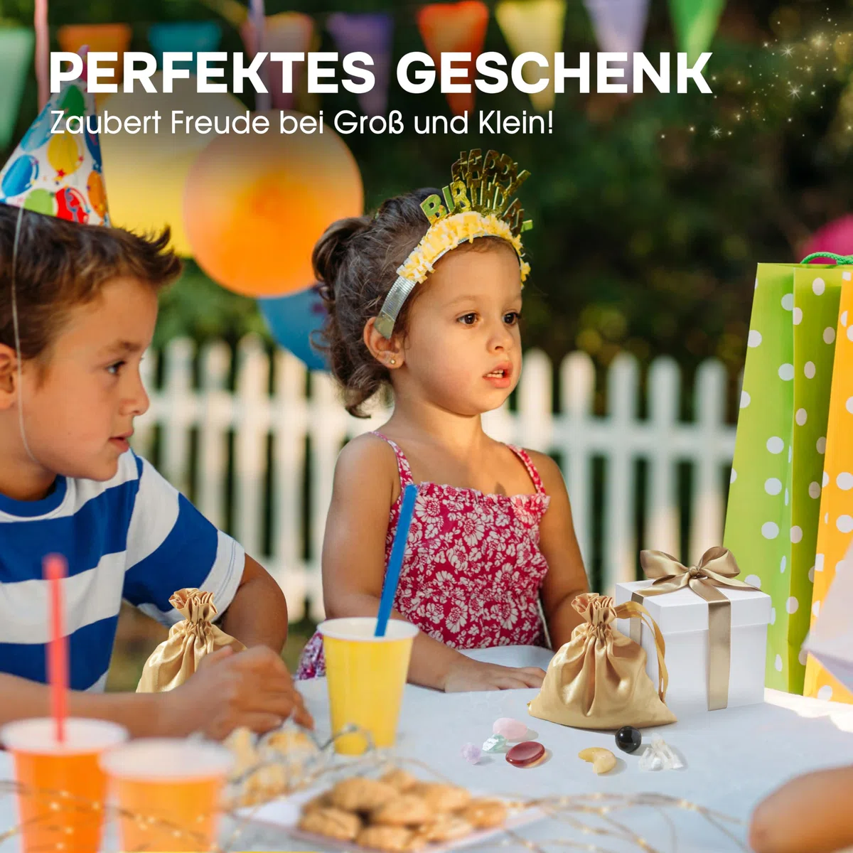 PURAJA Edelstein Set für Kinder | Kristall Konfetti | Edelsteine & Kristalle Mix | Natursteine & Rohsteine für Kindergeburtstag, Schatzsuche, Mitgebsel & Geschenk
