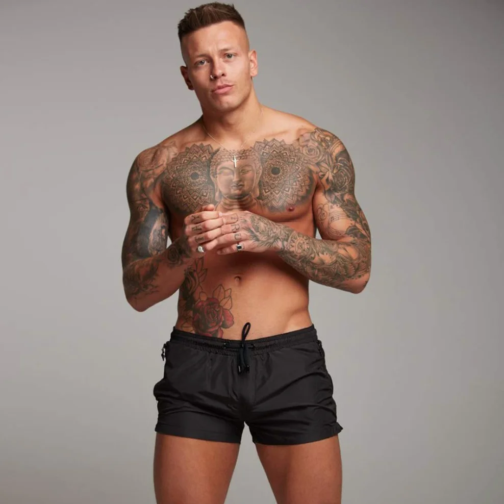 Badehose für Herren Schnelltrocknend Badeshorts Kurz Herren Badehose Männer Schwimmhose Boxer Kurze Hose Schwimmshorts mit Reissverschluss