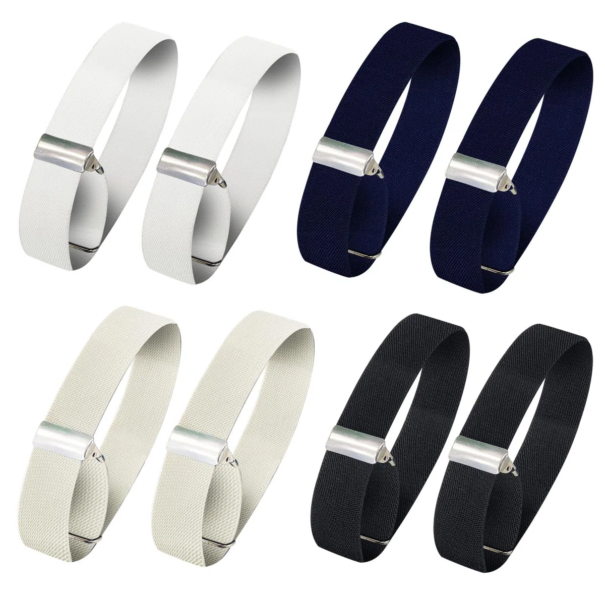 Ärmelhalter Herren (4 Paar / 8pcs) Ärmelhalter Damen Verstellbar Hemdhalter Elastisch Anti Rutsch-bänder Breite 2,5cm