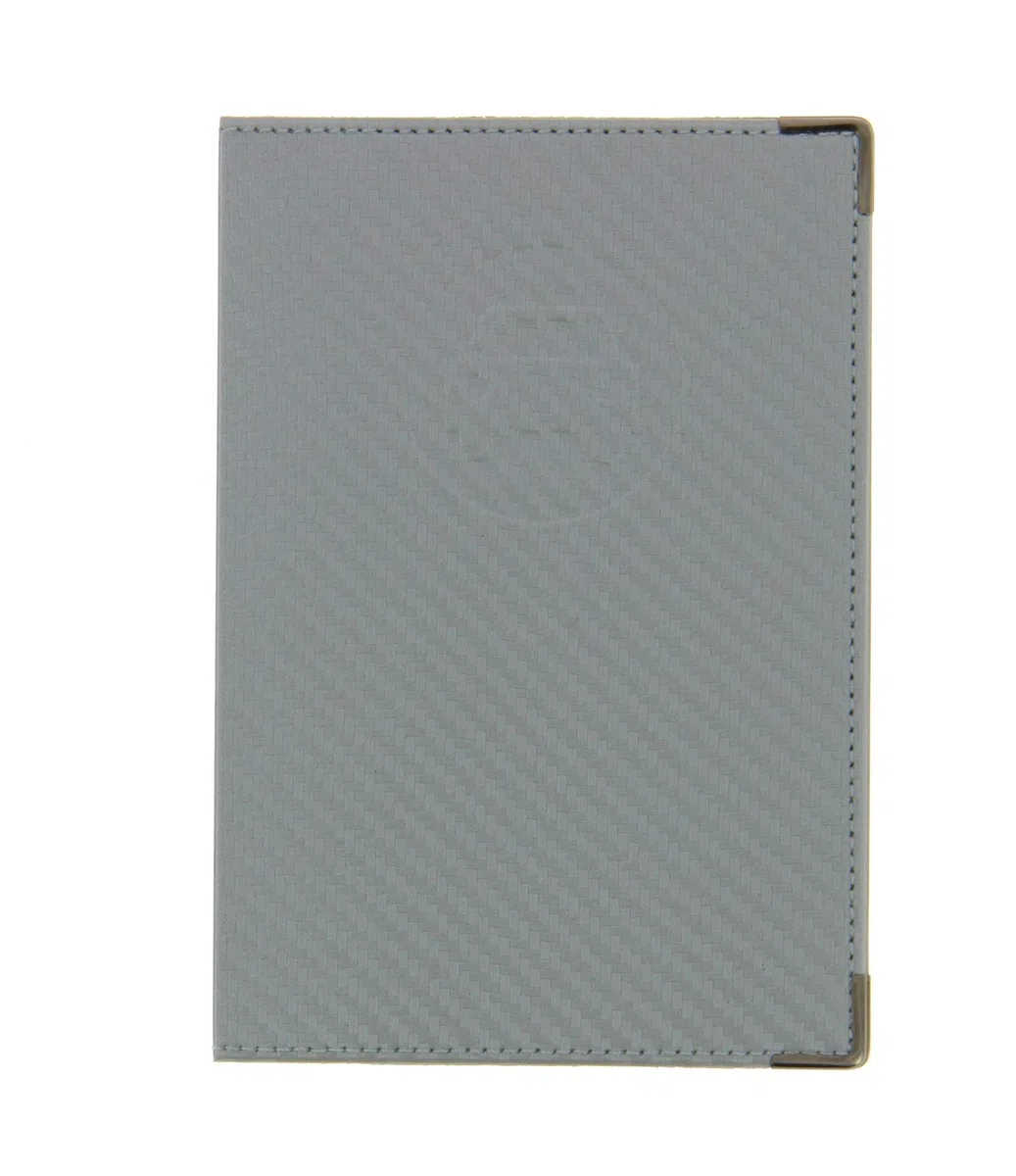 sans Color Pop Papierhalter für Fahrzeug, Carbon-Oberfläche, Farbe: Grau/Silberfarben, inkl. transparenter Etui für graue Karte