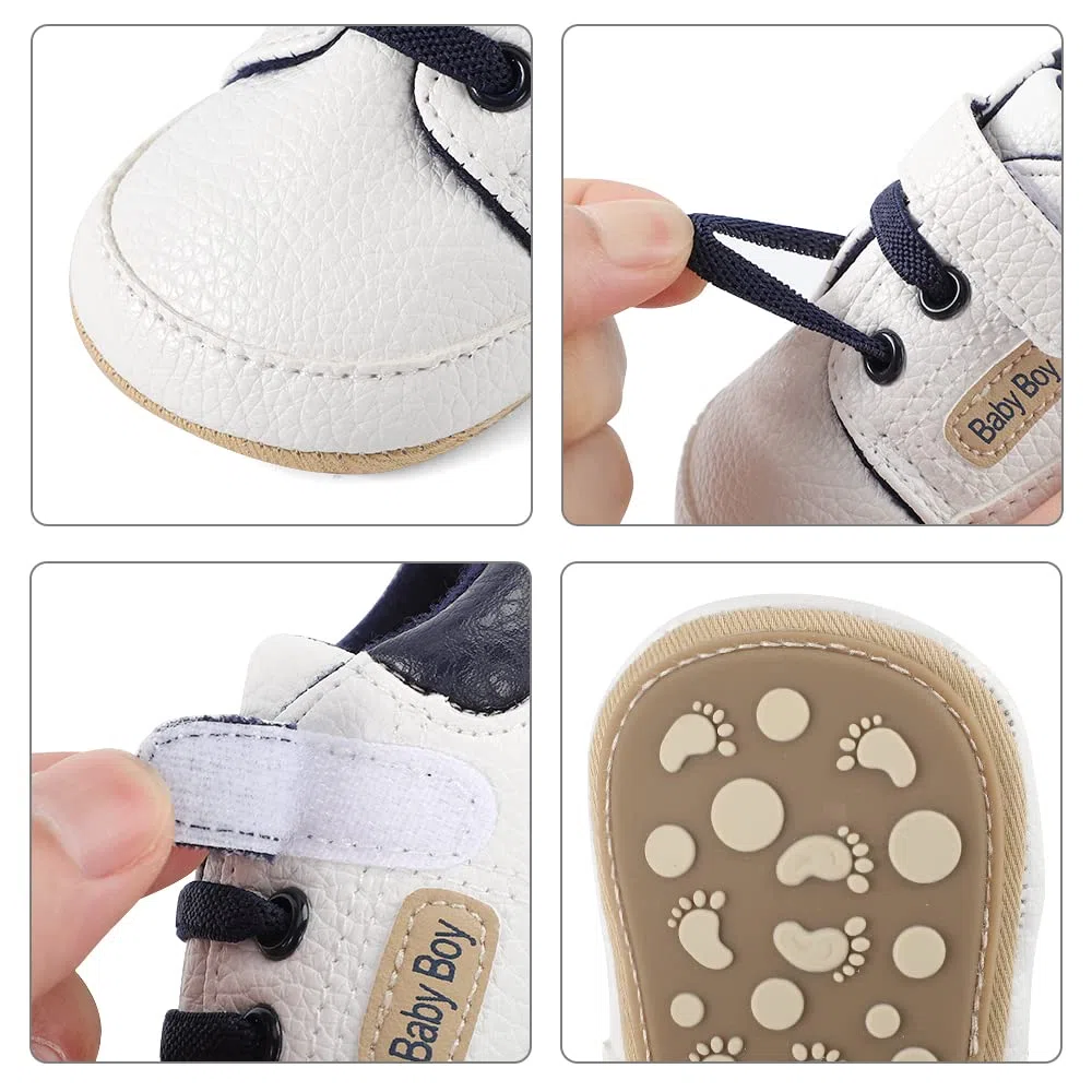 MASOCIO Baby Schuhe Junge Babyschuhe Lauflernschuhe Weich Flach Gummi Anti-Rutsch