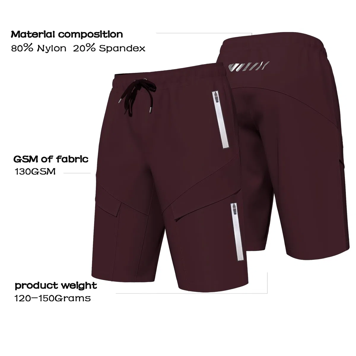 Lo.gas Radhose Herren Gepolstert Kurz 6 mit Taschen,Mountainbike Shorts Atmungsaktiv Locker Sitzende Radlerhose für Radsport,Gravel Bike & Mountainbike