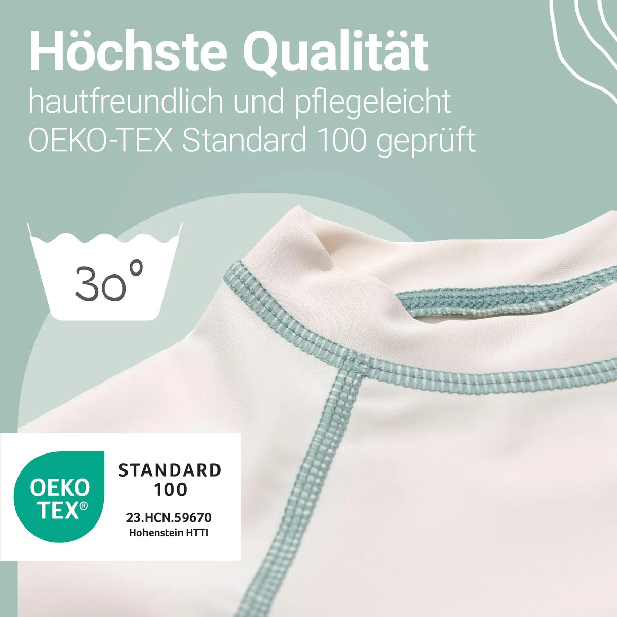 LaLoona Baby UV Schutz Badeset | Lange Badehose und Schwimmshirt mit UPF 80+ | UV Kleidung schnelltrocknend & Oeko-TEX Standard 100 geprüft