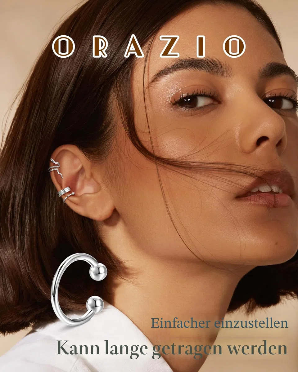 ORAZIO 20/25Pcs Ear Cuff Set Damen Ohrmanschette Ohrringe Earcuffs Set Helix Knorpel Ohrmanschette Ohne Ohrloch Wickelohrring Fakepircings Ohr Cuffs Ohrklemme