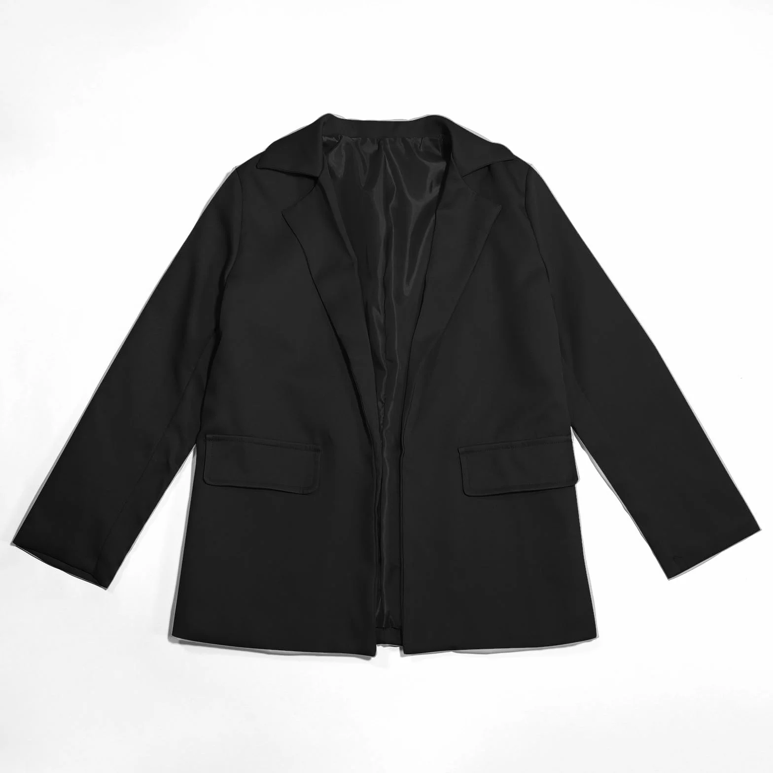 Blazer für Mädchen Anzugjacke Elegante Einfarbig Anzug Mantel Notch Lapel&Revers Langarm Freizeitjacke Mode Cardigan Trenchcoat Leicht Knöpfen Arbeitsanzug mit Doppelter Seitentasche 3-14 Jahre