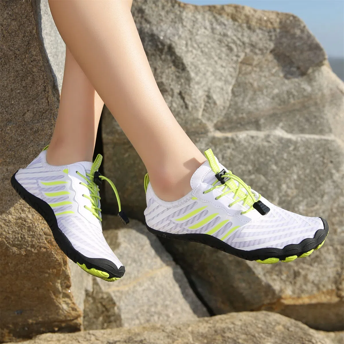 Unisex Traillaufschuhe Herren Damen Wanderschuhe Barfußschuhe Laufschuhe Knit Sneaker Fitnessschuhe Fivefinger Zehenschuhe
