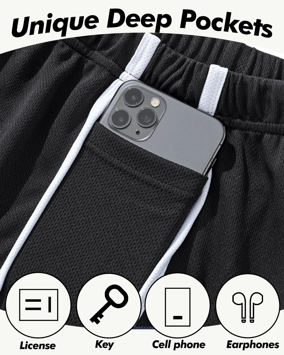 AIMPACT Sporthose Herren Kurz 3 Inch Retro Vogelaugen-Mesh Shorts Leicht, Weich & Atmungsaktiv für Tennis Bodybuilding Gym Laufen Radfahren Zuhause