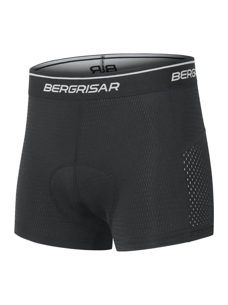 BERGRISAR Fahrradunterhose Radunterhose für Herren 4D Gepolstert Fahrradhose Fahrrad Rennrad Unterwäsche
