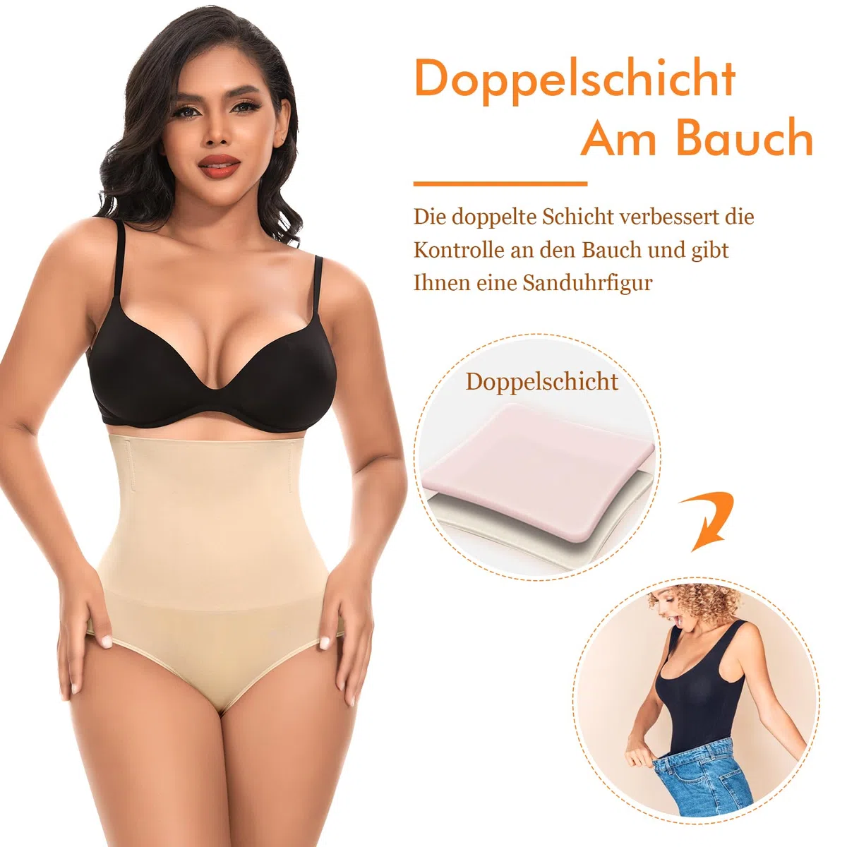 YARRCO Damen Unterhose Bauchweg Shapewear Miederslips Nahtlose Miederhose Hohe Taille Miederpants Body Shaper Slips Formende Unterwäsche Höschen