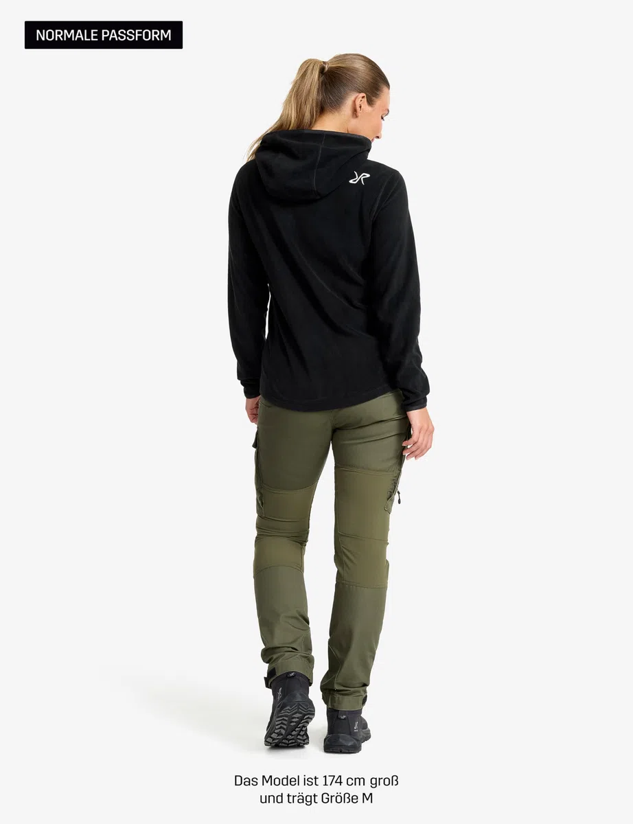RevolutionRace Hiker Fleece Hoodie für Damen, leichter elastischer Fleece-Hoodie