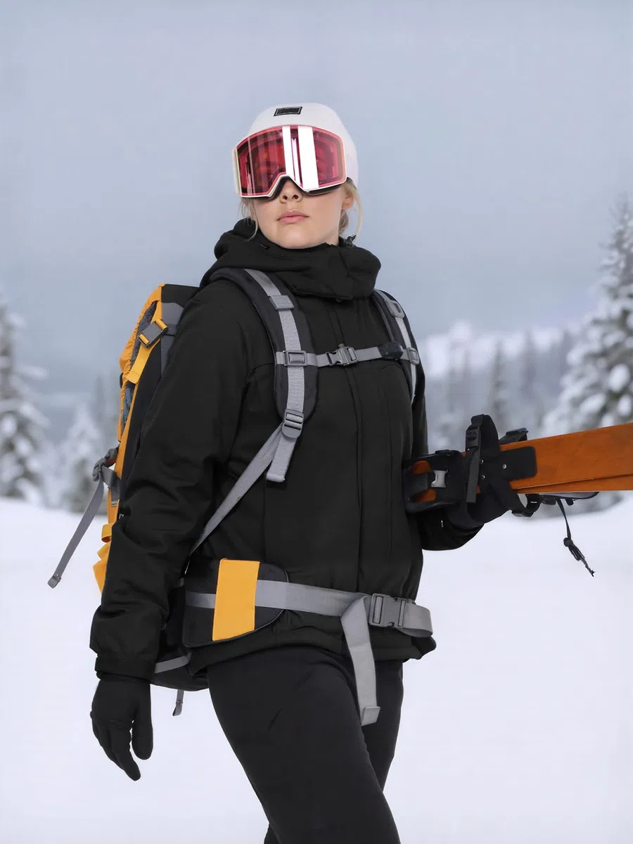OutPro Damen Skijacke Winter Schneemantel Warm Fleece Mountain Wasserdichte Damenjacke Snowboardjacken