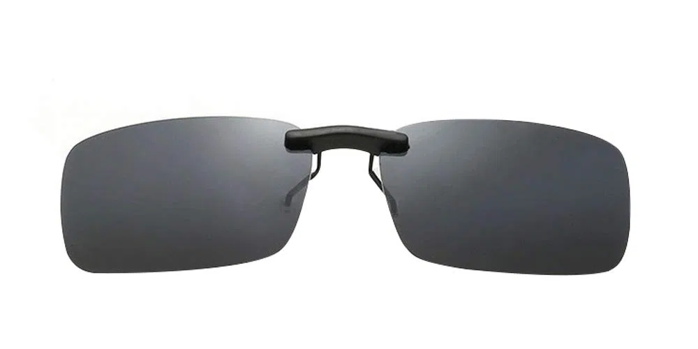 Sonnenbrillen-Clip auf Flip Up Polarisierte Linse - Unisex Rechteck Klipp auf Klapp-Sonnenbrille für Brillen im Freien und Fahren