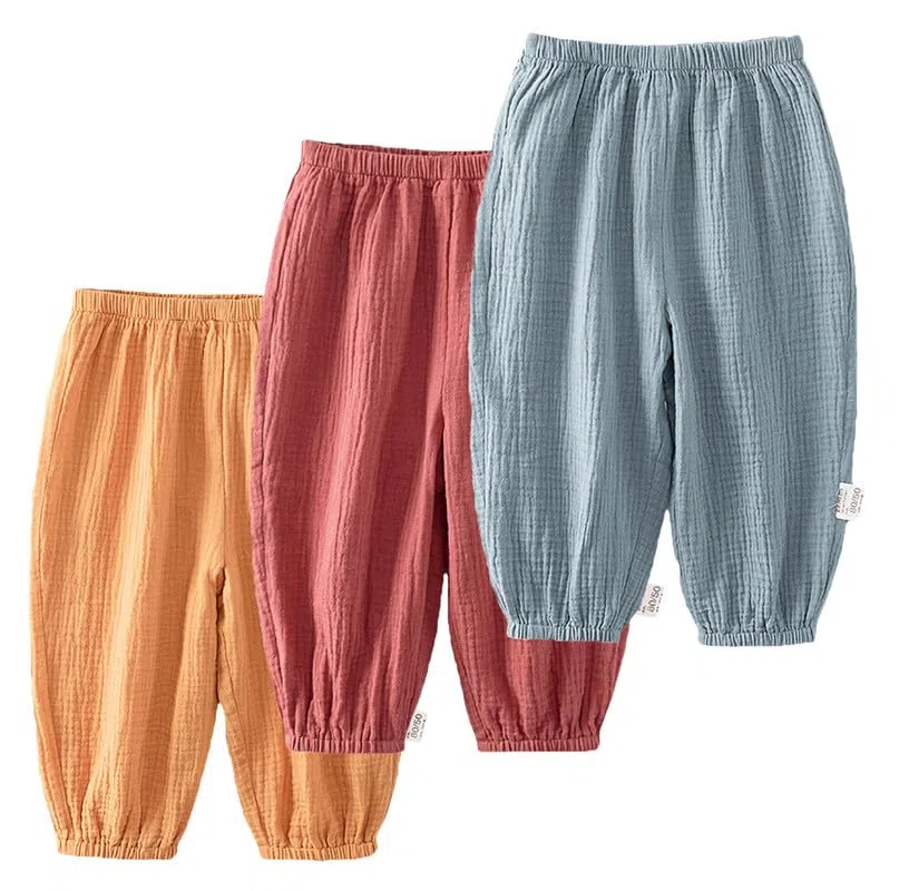 3er Pack Baby leichte Lange Hose Bloomers Baumwolle Klimahose Jungen Mädchen Sommerhose