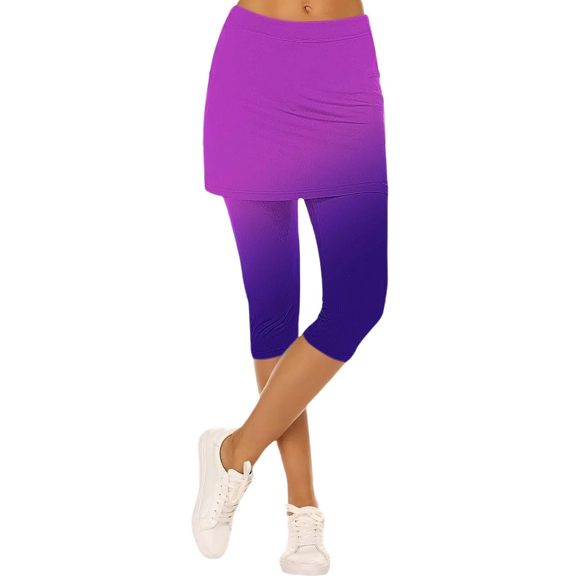 Hosenrock Damen Rock Mit Hose Drunter Tennisrock 2 In 1 Kurze Sport Leggings Mit Rock Golf Skort Golfrock Minirock Tennis Shorts Sportrock Hohe Taille Laufshorts Sporthose