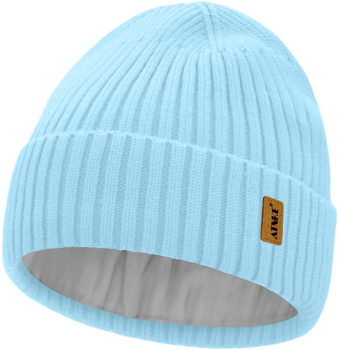 ATNKE Strick Beanie Mütze für Herren und Damen, Winter Weiche Bündchen Wollig Dehnbar Dick Warm Fleece Gefüttert Totenkopf Mütze Alltags Geschenke