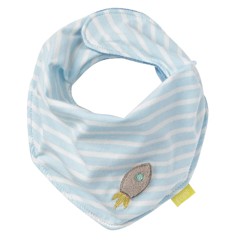 Fehn 059335 Halstuch Lotta/Kuschelweiches Baby-Dreieckstuch zum Wenden mit niedlichem Tiermotiv, für Babys von 0-12 Monaten