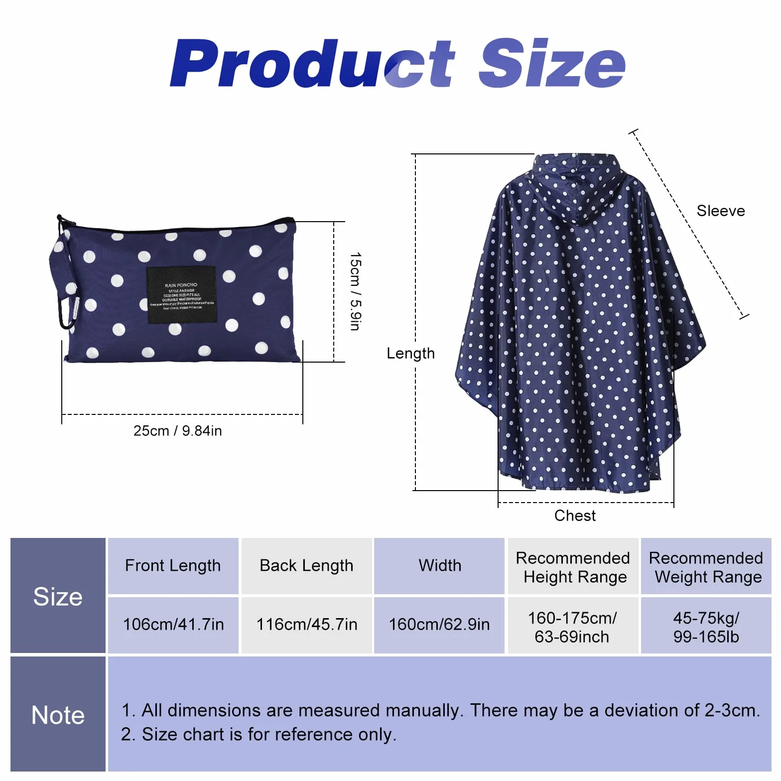 SOPPY Regenmantel für Frauen, Langer Regenponcho wasserdichte Regenbekleidung Regenjacke Winddichte Regencape Raincoat Regenschutzbekleidung mit Pattentasche Kapuze Tunnelzug