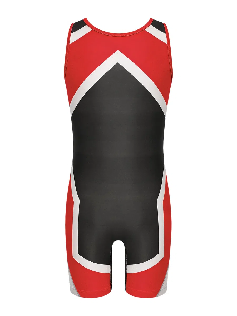 iEFiEL Jungen Kinder Ärmellos Leotard Wrestling Singlet Jugend Wrestling Uniform Leichter Trainings Singlet Atmungsaktiver Uniform Turnier