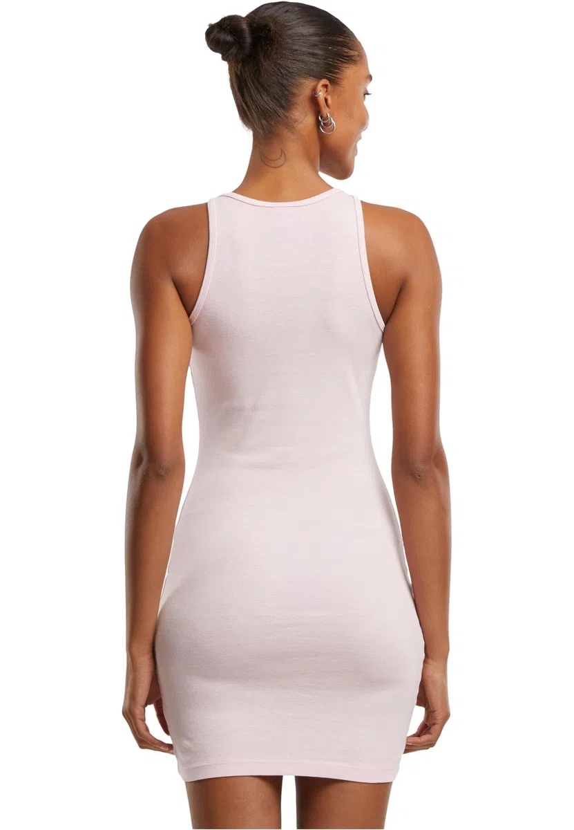 Urban Classics Ladies Washed Rib Jersey Dress Frauen Kurzes Kleid grau Basics