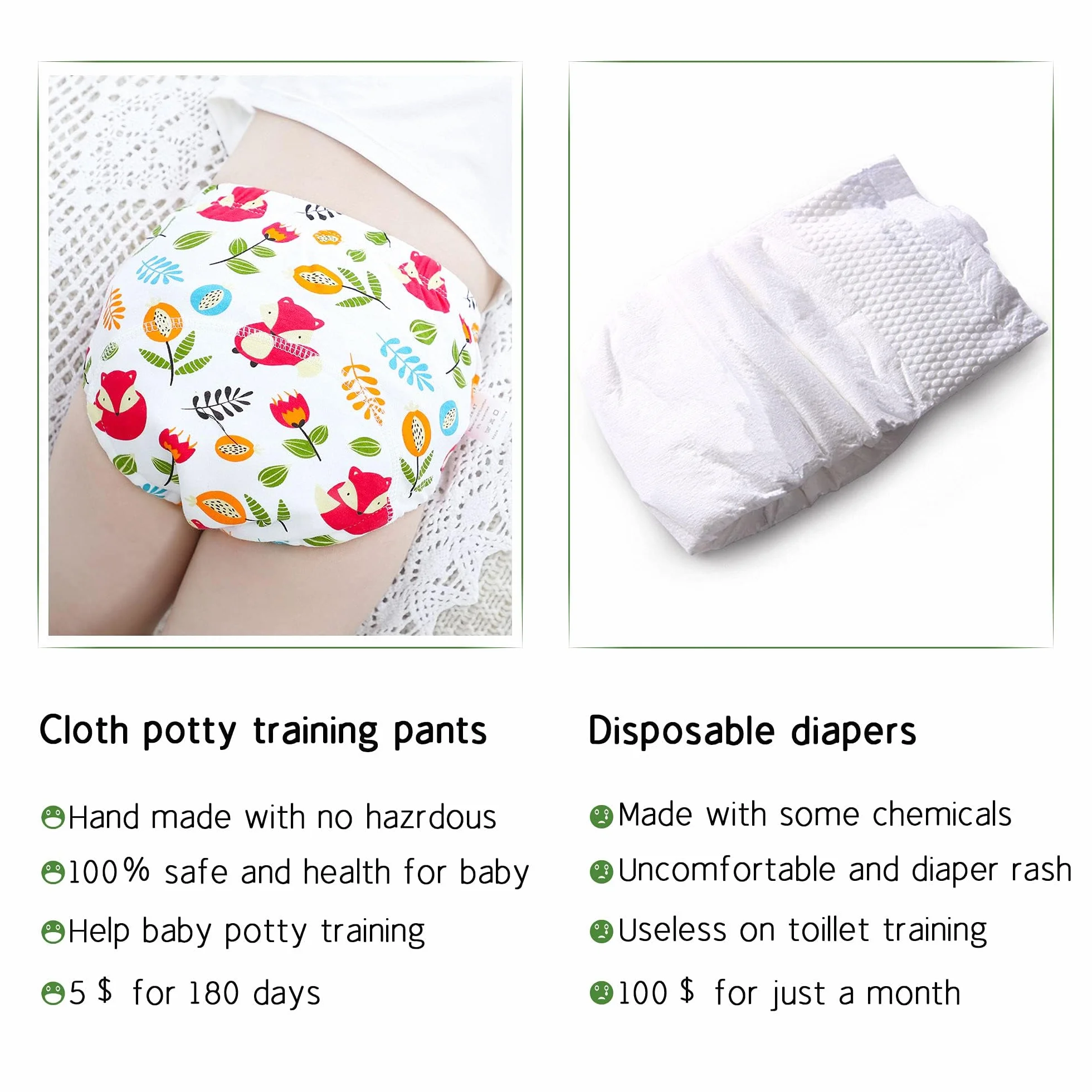 Töpfchentrainingsunterwäsche Mädchen 2T, 3T, 4T, Kleinkind-Unterwäsche für Babys und Mädchen, 4 Stück