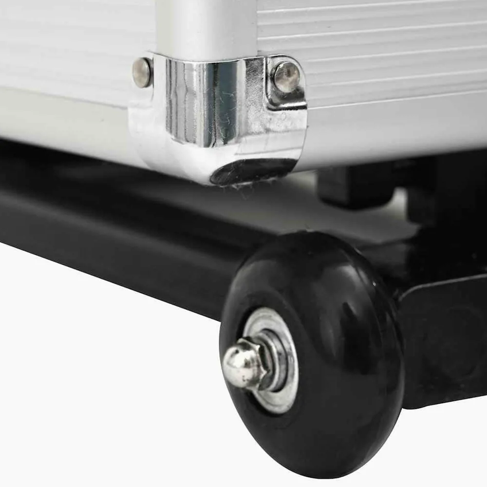 vidaXL Pilotenkoffer Handgepäck Businesskoffer Aktenkoffer Reisekoffer Pilotentrolley Alukoffer Koffer Trolley Alu 47x39x27cm Silbern Aluminium