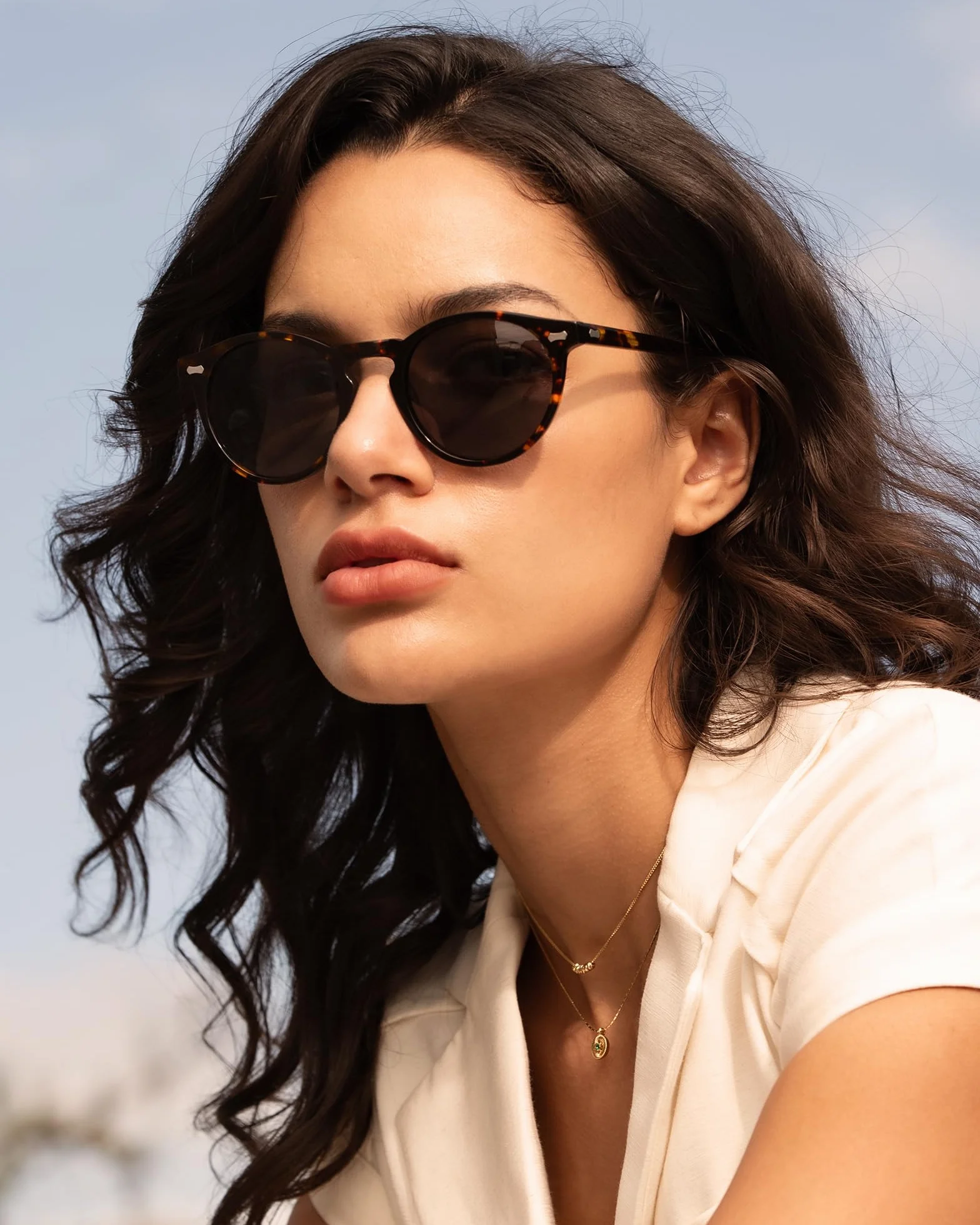 CARFIA Runde Sonnenbrille für Damen Polarisierte Frauen Sunglasses mit 100% UV Schutz