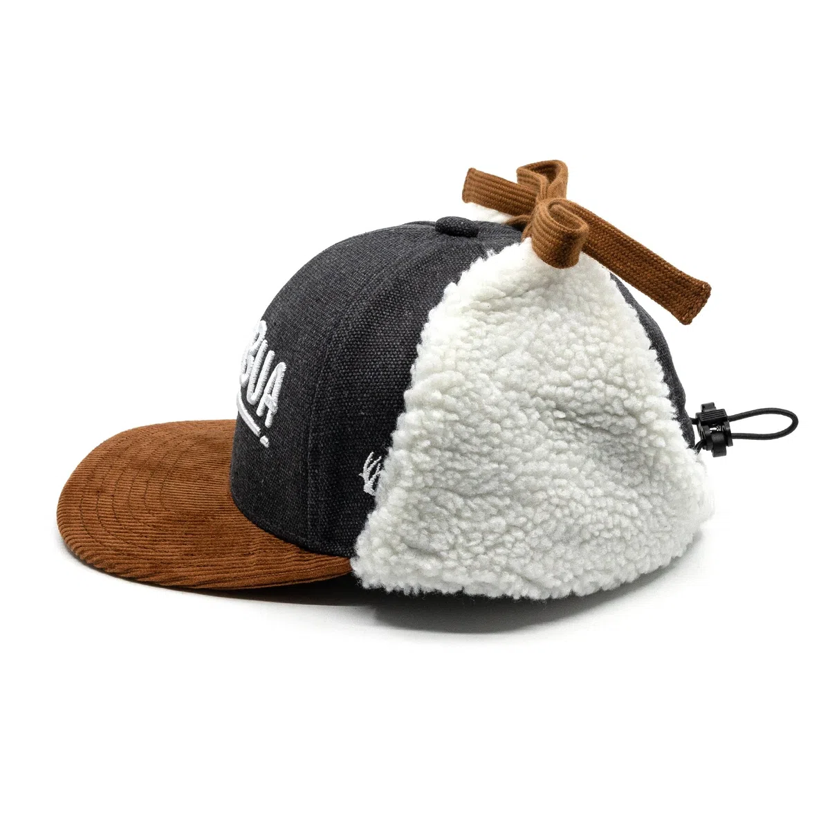 Bayerisches Winter Cap Kinder Lausbua Dunkelgrau Canvas
