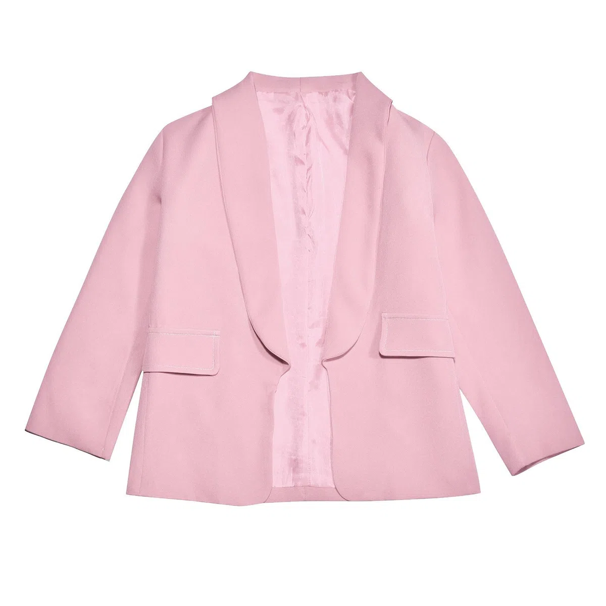 Blazer Mädchen Frühling Herbst Langarm Anzugjacke Formale Offene Front langärmelig Anzugjacke Kinder Schuluniform Kinder British Style Herbstjacke Mantel für Kinder 3-14 Jahre