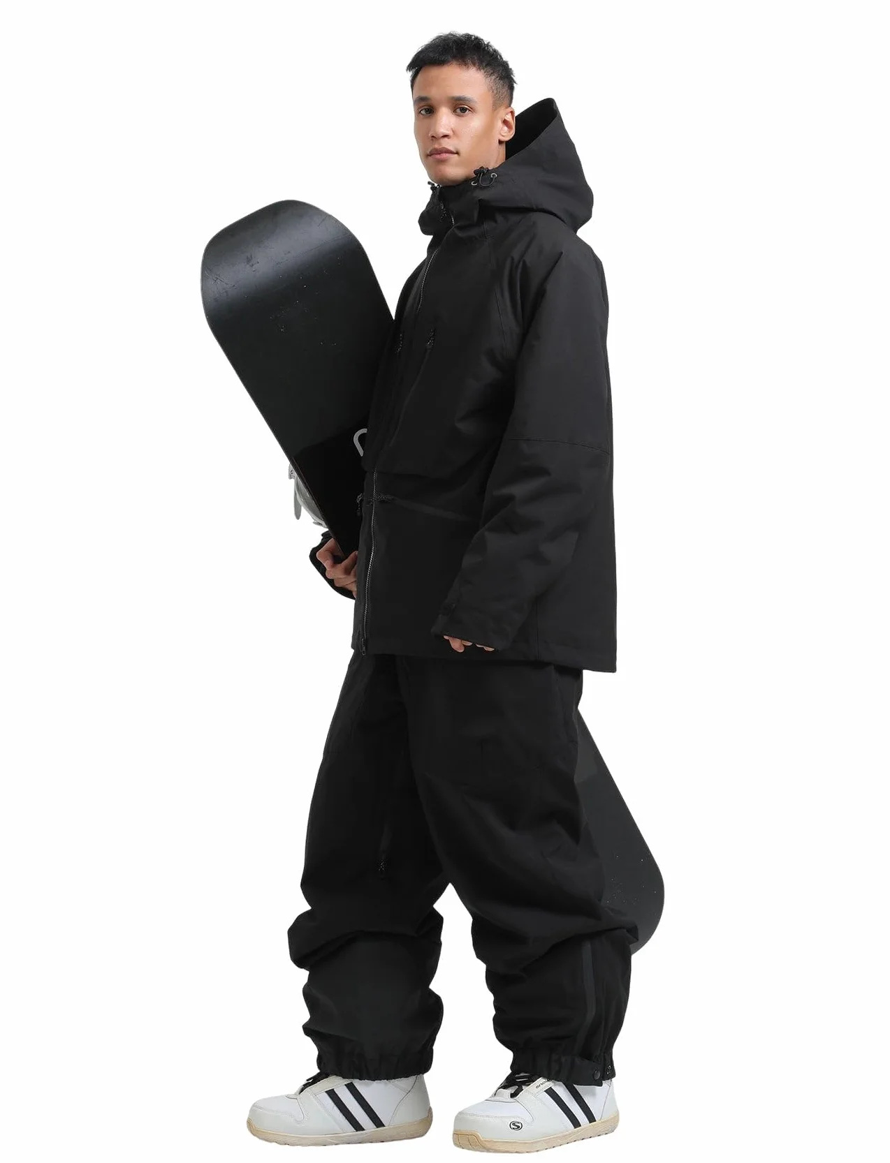 GSOU SNOW Herren Damen Skihose Baggy Snowboardhose Wasserdicht Winddicht Atmungsaktiv Warm mit Hosenträgern