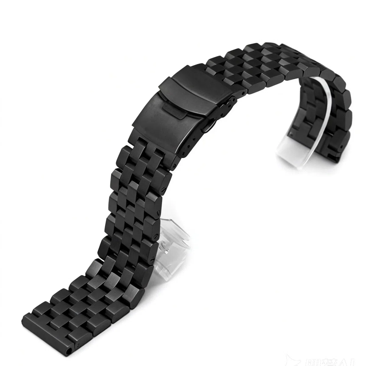 Kai Tian 18mm 20mm 22mm 24mm 26mm gebürstetes Finish Herrenuhrband Edelstahlarmband Silber Blakc Blau Uhrenarmbänder Ersatz Faltschließe Metall Uhrenarmbänder für Männer Frauen