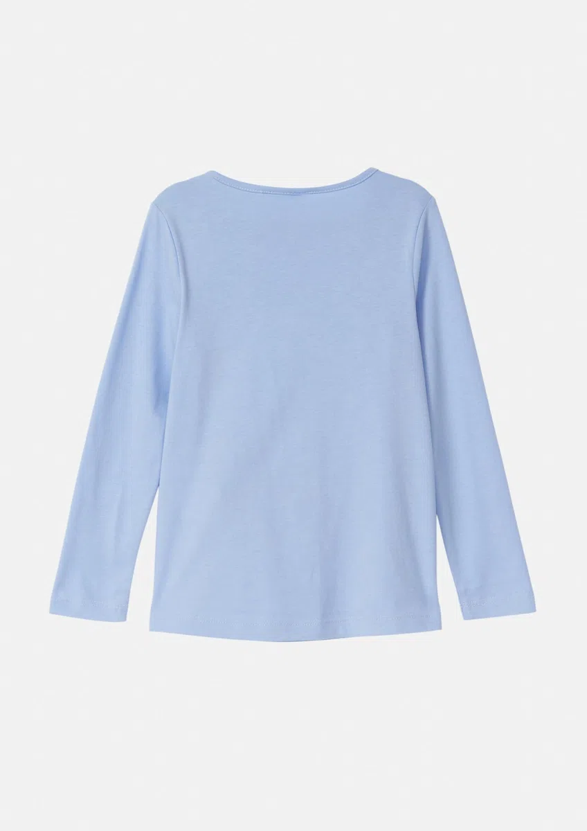 s.Oliver Mädchen Langarm-Jersey-Shirt mit Pailletten im A-Shape T-Shirt Langarm mit Pailletten