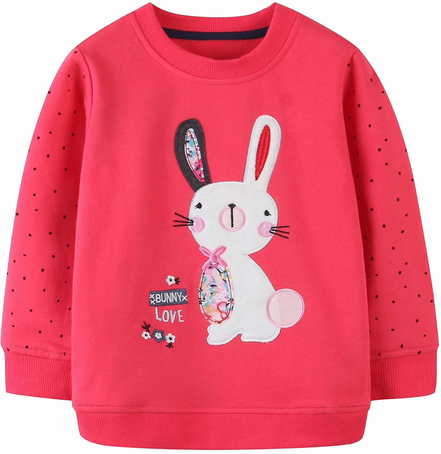Mädchen Sweatshirt für Kinder Süß Cartoon Pullover Baumwolle Top Langarm T-Shirt Größe 1-12 Jahre